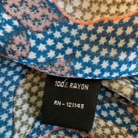 Floral silky Blouse kimono jacket pleat open front button vneck pink blue cardi - Picture 7 of 14